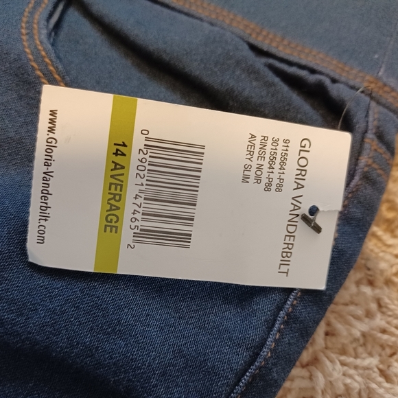 Gloria Vanderbilt Womens Avery Pull On Slim Leg Mid-Rise Blue Jean Pants - Picture 7 of 11